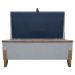 Puff Recamier Baú Para Sala Quarto Cama Casal 100 cm Versallies Boucle Cinza