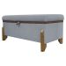 Puff Recamier Baú Para Sala Quarto Cama Casal 100 cm Versallies Boucle Cinza