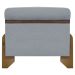 Puff Recamier Baú Para Sala Quarto Cama Casal 100 cm Versallies Boucle Cinza