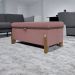 Puff Recamier Baú Para Sala Quarto Cama Casal 100 cm Versallies Boucle Rosê