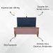 Puff Recamier Baú Para Sala Quarto Cama Casal 100 cm Versallies Boucle Rosê