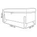 Puff Recamier Baú Para Sala Quarto Cama Casal 100 cm Versallies Boucle Rosê