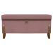Puff Recamier Baú Para Sala Quarto Cama Casal 100 cm Versallies Boucle Rosê