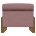 Puff Recamier Baú Para Sala Quarto Cama Casal 100 cm Versallies Boucle Rosê