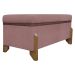 Puff Recamier Baú Para Sala Quarto Cama Casal 100 cm Versallies Boucle Rosê