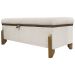 Puff Recamier Baú Para Sala Quarto Cama King 200 cm Versallies Boucle Bege