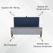 Puff Recamier Baú Para Sala Quarto Cama King 200 cm Versallies Boucle Cinza
