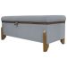Puff Recamier Baú Para Sala Quarto Cama King 200 cm Versallies Boucle Cinza