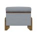 Puff Recamier Baú Para Sala Quarto Cama King 200 cm Versallies Boucle Cinza
