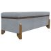 Puff Recamier Baú Para Sala Quarto Cama King 200 cm Versallies Boucle Cinza