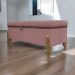 Puff Recamier Baú Para Sala Quarto Cama King 200 cm Versallies Boucle Rosê