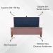 Puff Recamier Baú Para Sala Quarto Cama King 200 cm Versallies Boucle Rosê