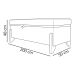 Puff Recamier Baú Para Sala Quarto Cama King 200 cm Versallies Boucle Rosê