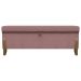 Puff Recamier Baú Para Sala Quarto Cama King 200 cm Versallies Boucle Rosê