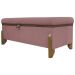 Puff Recamier Baú Para Sala Quarto Cama King 200 cm Versallies Boucle Rosê