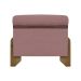 Puff Recamier Baú Para Sala Quarto Cama King 200 cm Versallies Boucle Rosê