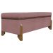 Puff Recamier Baú Para Sala Quarto Cama King 200 cm Versallies Boucle Rosê