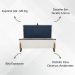 Puff Recamier Baú Para Sala Quarto Cama Queen 150 cm Versallies Boucle Bege