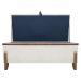 Puff Recamier Baú Para Sala Quarto Cama Queen 150 cm Versallies Boucle Bege