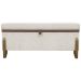 Puff Recamier Baú Para Sala Quarto Cama Queen 150 cm Versallies Boucle Bege