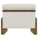 Puff Recamier Baú Para Sala Quarto Cama Queen 150 cm Versallies Boucle Bege