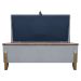 Puff Recamier Baú Para Sala Quarto Cama Queen 150 cm Versallies Boucle Cinza