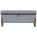 Puff Recamier Baú Para Sala Quarto Cama Queen 150 cm Versallies Boucle Cinza
