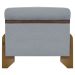 Puff Recamier Baú Para Sala Quarto Cama Queen 150 cm Versallies Boucle Cinza