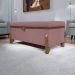 Puff Recamier Baú Para Sala Quarto Cama Queen 150 cm Versallies Boucle Rosê