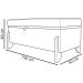 Puff Recamier Baú Para Sala Quarto Cama Queen 150 cm Versallies Boucle Rosê