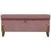 Puff Recamier Baú Para Sala Quarto Cama Queen 150 cm Versallies Boucle Rosê