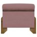Puff Recamier Baú Para Sala Quarto Cama Queen 150 cm Versallies Boucle Rosê