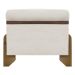 Puff Recamier Baú Para Sala Quarto Cama Solteiro 50 cm Versallies Boucle Bege