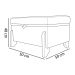 Puff Recamier Baú Para Sala Quarto Cama Solteiro 50 cm Versallies Boucle Rosê