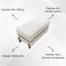 Puff Recamier Para Sala Quarto Cama Casal 100 Cm Kodama Boucle Bege