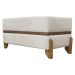 Puff Recamier Para Sala Quarto Cama Casal 100 Cm Kodama Boucle Bege