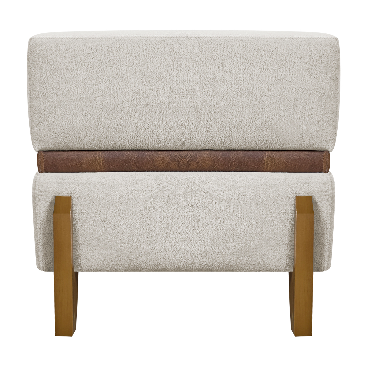Puff Recamier Para Sala Quarto Cama Casal 100 Cm Kodama Boucle Bege