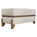 Puff Recamier Para Sala Quarto Cama Casal 100 Cm Kodama Boucle Bege