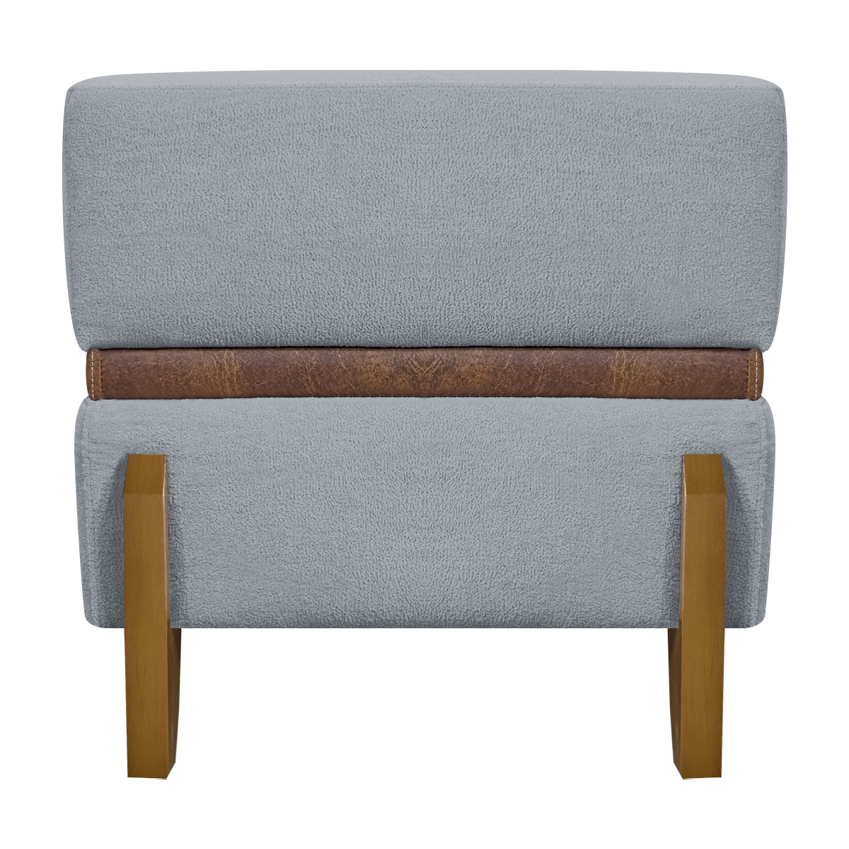 Puff Recamier Para Sala Quarto Cama Casal 100 Cm Kodama Boucle Cinza