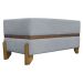 Puff Recamier Para Sala Quarto Cama Casal 100 Cm Kodama Boucle Cinza