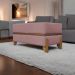 Puff Recamier Para Sala Quarto Cama Casal 100 Cm Kodama Boucle Rosê