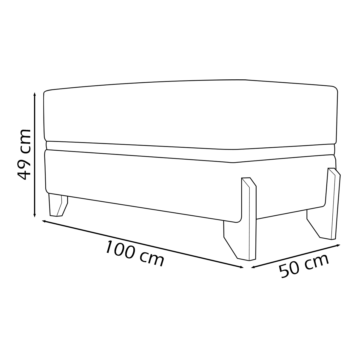 Puff Recamier Para Sala Quarto Cama Casal 100 Cm Kodama Boucle Rosê