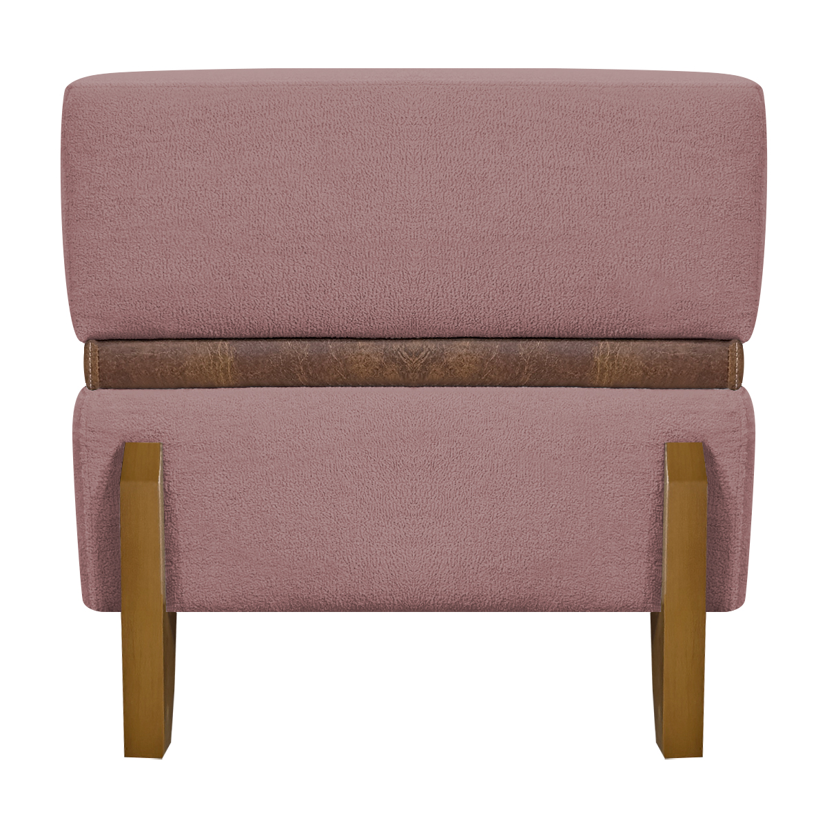 Puff Recamier Para Sala Quarto Cama Casal 100 Cm Kodama Boucle Rosê