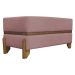Puff Recamier Para Sala Quarto Cama Casal 100 Cm Kodama Boucle Rosê
