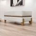 Puff Recamier Para Sala Quarto Cama King 200 Cm Kodama Boucle Bege