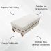 Puff Recamier Para Sala Quarto Cama King 200 Cm Kodama Boucle Bege