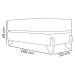 Puff Recamier Para Sala Quarto Cama King 200 Cm Kodama Boucle Bege
