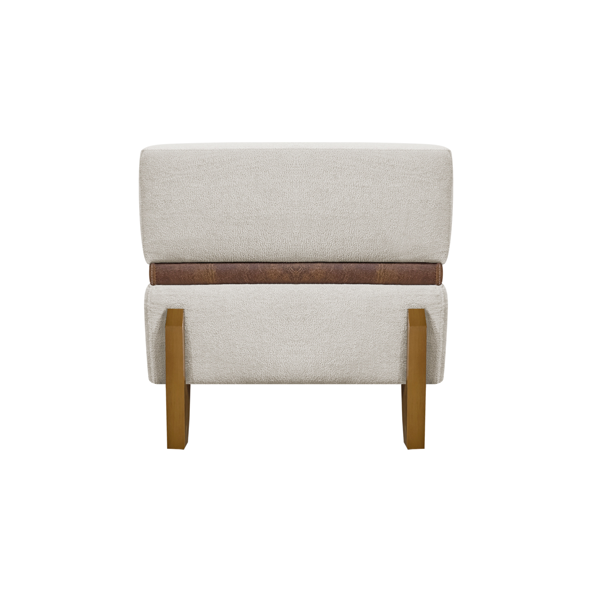 Puff Recamier Para Sala Quarto Cama King 200 Cm Kodama Boucle Bege