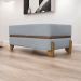 Puff Recamier Para Sala Quarto Cama King 200 Cm Kodama Boucle Cinza