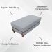 Puff Recamier Para Sala Quarto Cama King 200 Cm Kodama Boucle Cinza